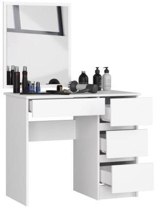 TOALETKA KOSMETYCZNA Z LUSTREM T-6/SL 500x600 PRAWA BIAŁA