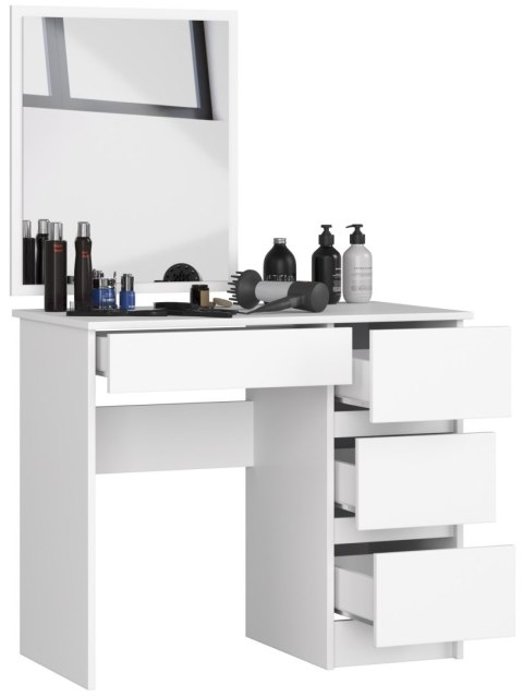 TOALETKA KOSMETYCZNA Z LUSTREM T-6/SL 500x600 PRAWA BIAŁA