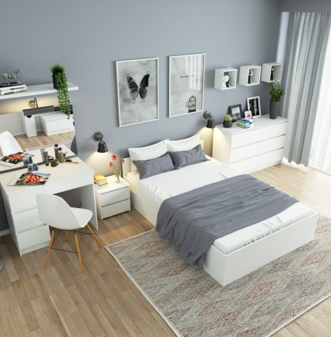 TOALETKA KOSMETYCZNA Z LUSTREM T-6/SL 900x600 PRAWA PK BIAŁA