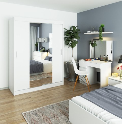 TOALETKA KOSMETYCZNA Z LUSTREM T-6/SL 900x600 PRAWA PK BIAŁA