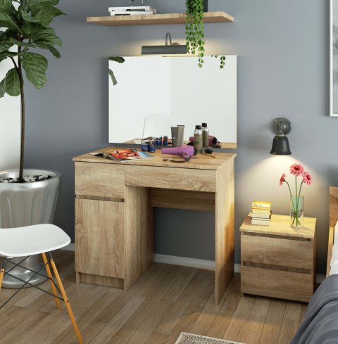 Toaletka z lustrem CLP P-2/SL 900x600 LEWE PK DĄB SONOMA