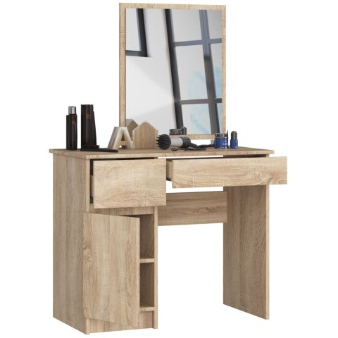 Toaletka z lustrem CLP P-2/SL LEWE PK DĄB SONOMA