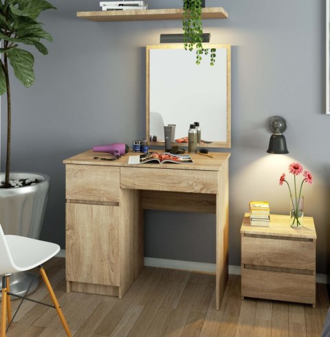 Toaletka z lustrem CLP P-2/SL LEWE PK DĄB SONOMA