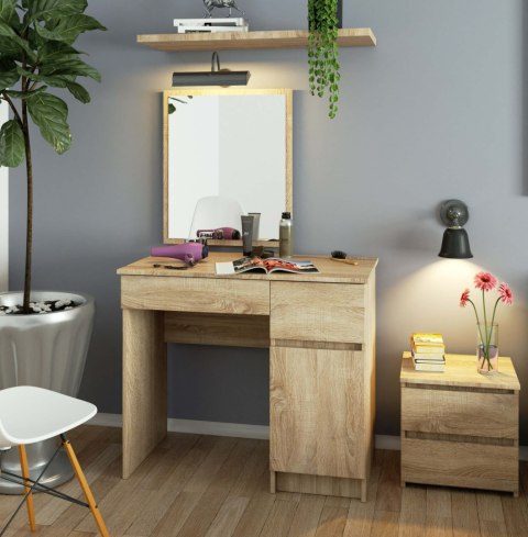 Toaletka z lustrem CLP P-2/SL PRAWA PK DĄB SONOMA