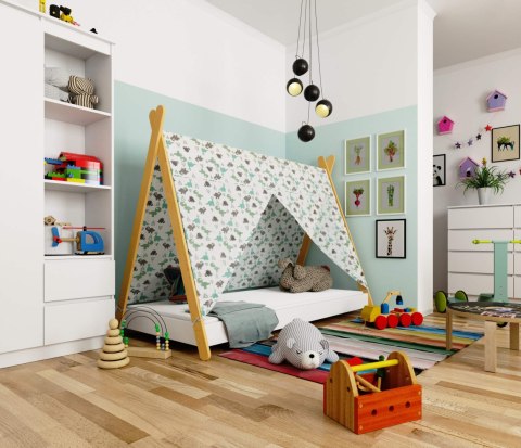 Łóżko dziecięce 180x80 GEM z materacem białe