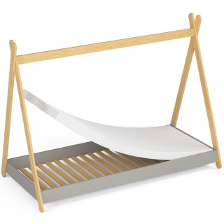 Łóżko dziecięce 180x80 GEM z materacem szare