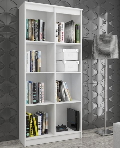 REGAŁ BIUROWY R 80 cm CLP 8 PÓŁEK BIAŁY