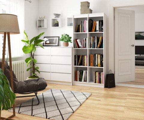 REGAŁ BIUROWY R 80 cm CLP 8 PÓŁEK BIAŁY