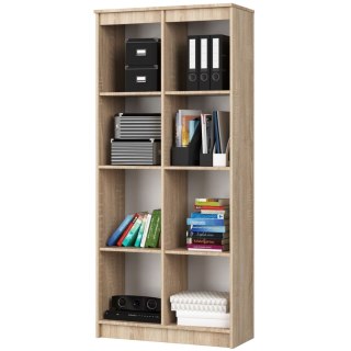 REGAŁ BIUROWY R 80 cm CLP 8 PÓŁEK DĄB SONOMA