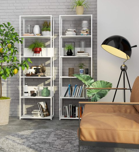 REGAŁ METALOWY LOFT 600 BIAŁY/BIAŁY