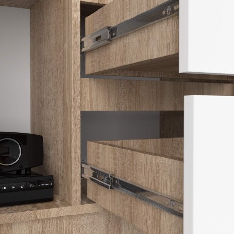 REGAŁ R11 R80 1D 2SZ CLP PK SONOMA / BIAŁY