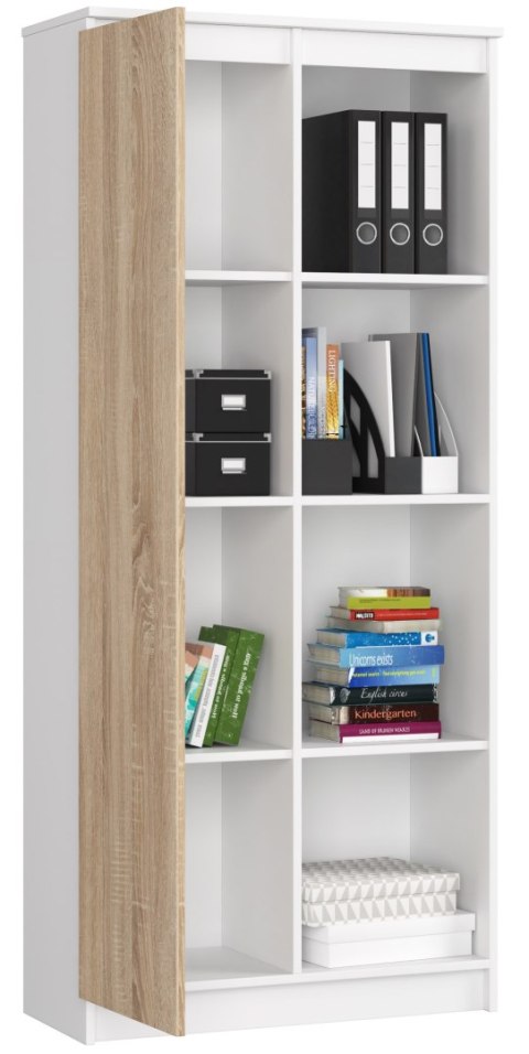 REGAŁ R80 1D 4P CLP BIAŁY / SONOMA