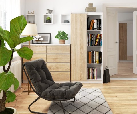 REGAŁ R80 1D 4P CLP BIAŁY / SONOMA