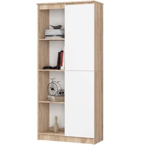 REGAŁ R80 1D 4P CLP DĄB SONOMA / BIAŁY