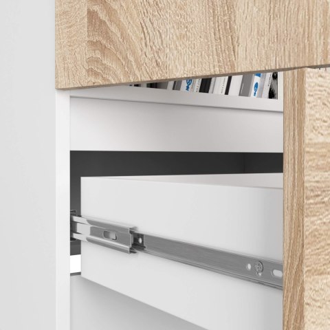 REGAŁ ZAMKNIETY R60 2D 1SZ CLP PK BIAŁY / SONOMA