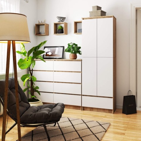 REGAŁ ZAMKNIETY R60 2D 1SZ CLP PK DĄB SONOMA / BIAŁY