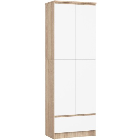 REGAŁ ZAMKNIETY R60 2D 1SZ CLP PK DĄB SONOMA / BIAŁY