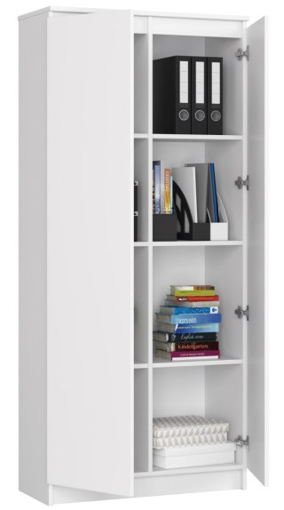 REGAŁ ZAMKNIETY R80 2D 8P CLP BIAŁY