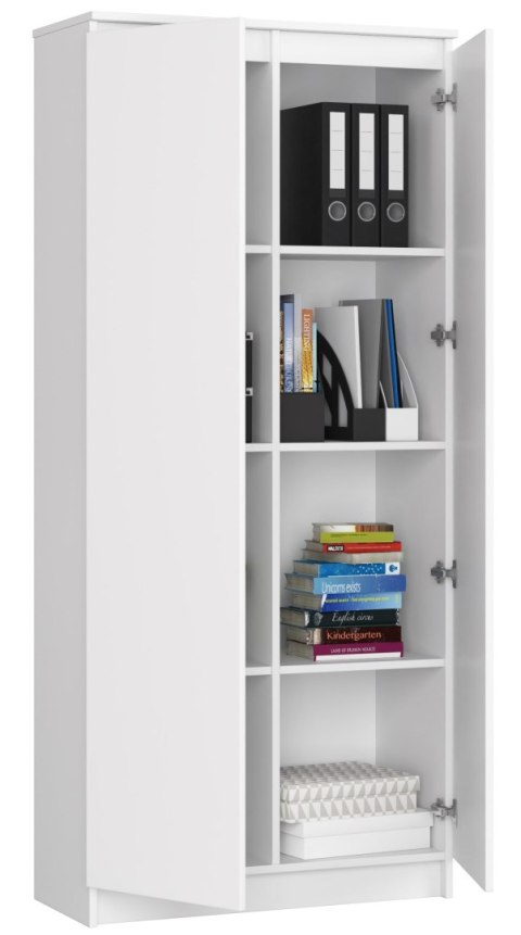 REGAŁ ZAMKNIETY R80 2D 8P CLP BIAŁY