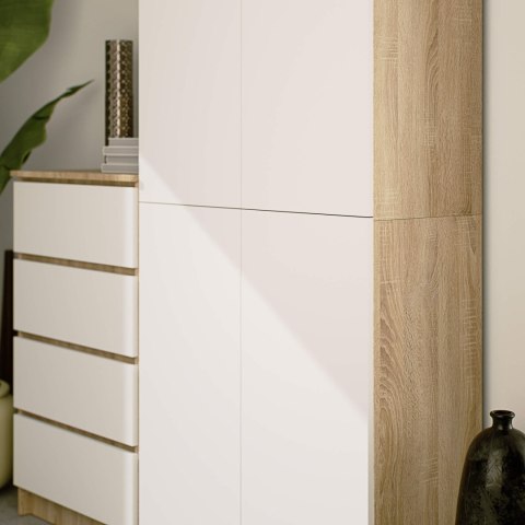 REGAŁ ZAMKNIETY R80 2D 8P CLP DĄB SONOMA / BIAŁY