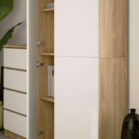 REGAŁ ZAMKNIETY R80 2D 8P CLP DĄB SONOMA / BIAŁY