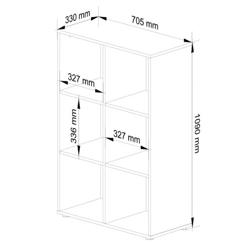 Regał QUAD 6 półek - biały