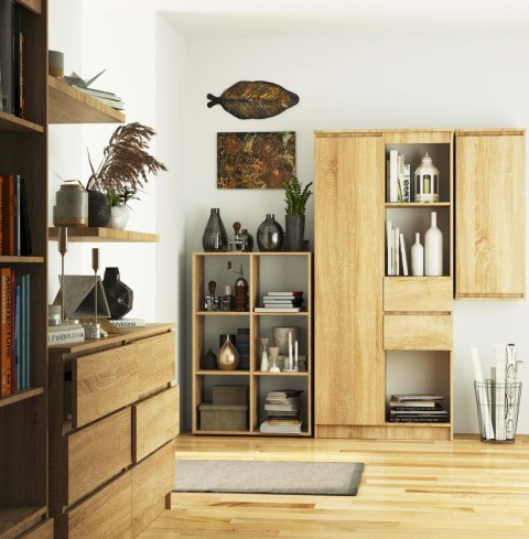 Regał QUAD 6 półek - dąb sonoma