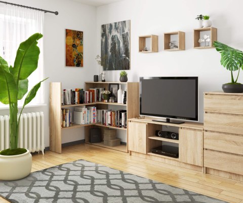 Regał przestawny mini TWIST - dąb sonoma