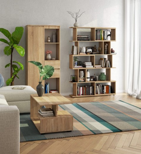 Regał z półkami FIX - dąb sonoma