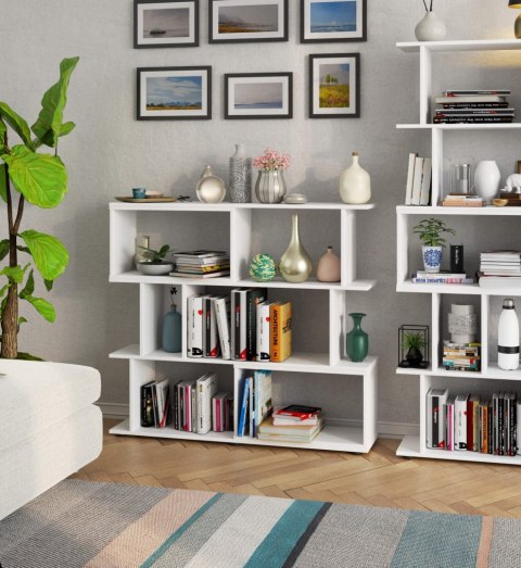 Regał z półkami mini FIX - biały