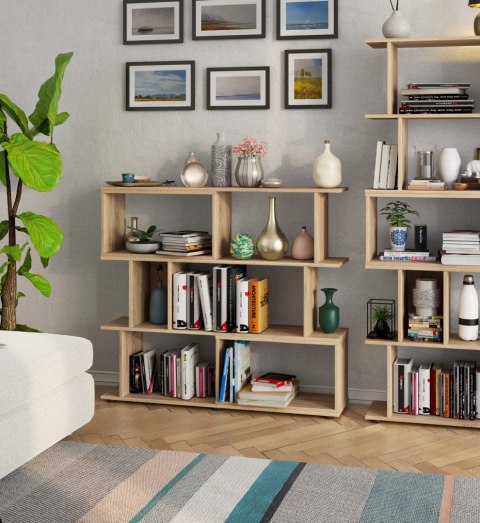 Regał z półkami mini FIX - dąb sonoma