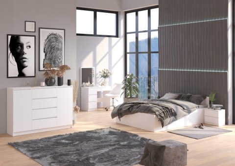 ŁÓŻKO PODNOSZONE CLP 160x200 OSKRZYNIA + STELAŻ BIAŁE