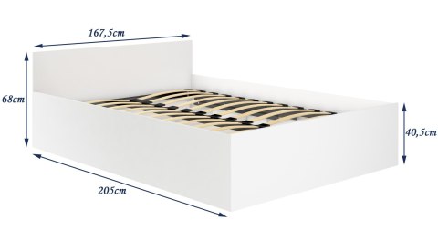 ŁÓŻKO PODNOSZONE CLP 160x200 OSKRZYNIA + STELAŻ BIAŁE