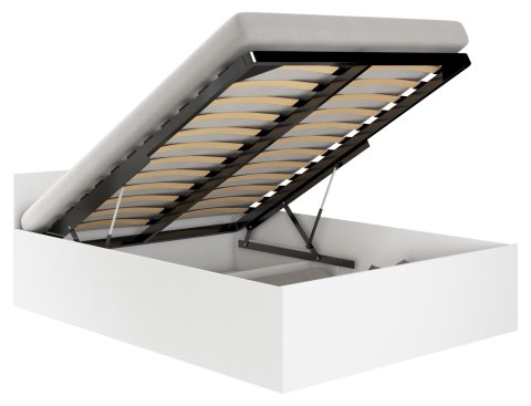 ŁÓŻKO PODNOSZONE CLP 160x200 OSKRZYNIA + STELAŻ BIAŁE