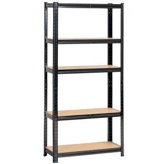 REGAŁ METALOWY 70x30x154 CZARNY