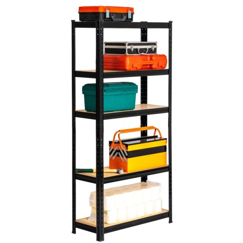 REGAŁ METALOWY 70x30x154 CZARNY