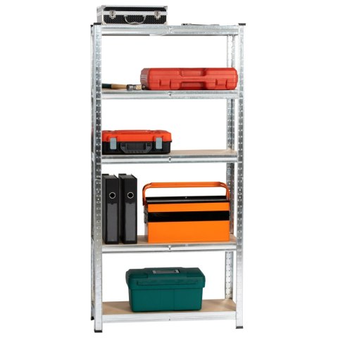 REGAŁ METALOWY 70x30x154 SREBRNY