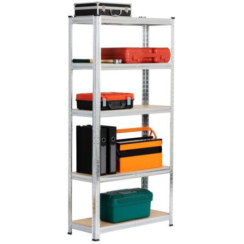 REGAŁ METALOWY 70x30x154 SREBRNY