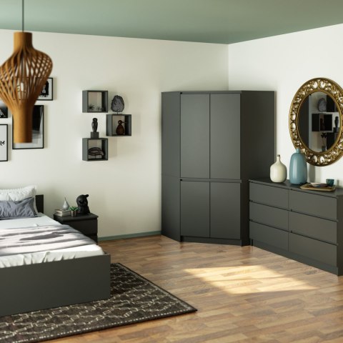 SZAFA NAROŻNA S100 4D CLP GRAFIT SZARY