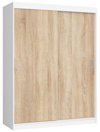 SZAFA PRZESUWNA 150 cm CLP MONO BIAŁA/SONOMA