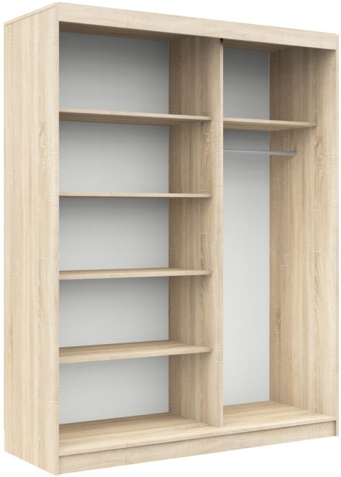 SZAFA PRZESUWNA 150 cm CLP MONO SONOMA/BIAŁA