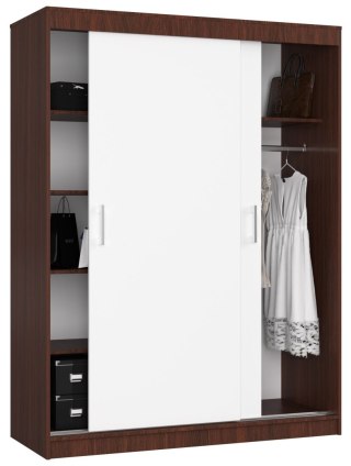 SZAFA PRZESUWNA 150 cm CLP MONO WENGE/BIAŁA