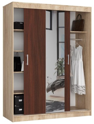 SZAFA PRZESUWNA 150cm CLP SONOMA / WENGE