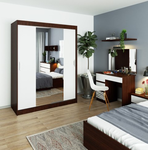 SZAFA PRZESUWNA 150cm CLP WENGE / BIAŁA