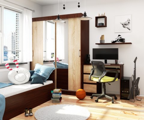 SZAFA PRZESUWNA 150cm CLP WENGE / SONOMA