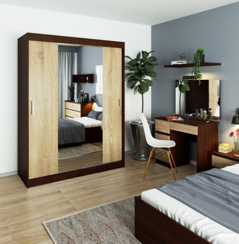 SZAFA PRZESUWNA 150cm CLP WENGE / SONOMA