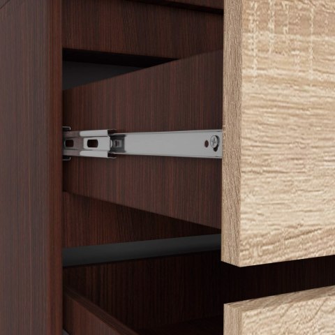 SZAFA S 90 cm 2 DRZWI 2 SZUFLADY PK WENGE / SONOMA