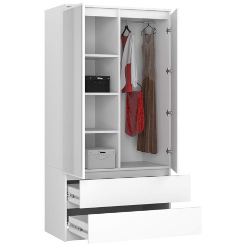 SZAFA S90 2D 2SZ 2 LUSTRO CLP PK BIAŁY