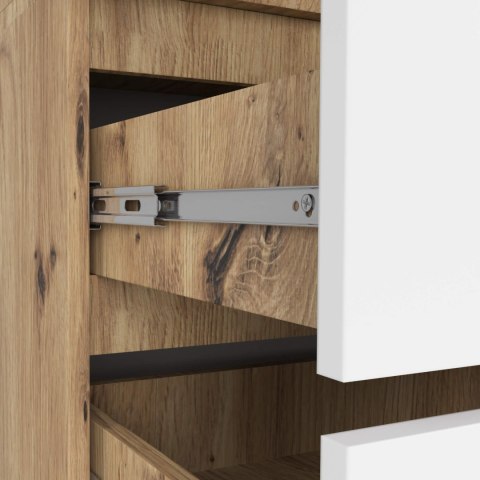 SZAFA S90 2D 2SZ 2 LUSTRO CLP PK DĄB ARTISAN / BIAŁA