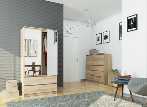 SZAFA S90 2D 2SZ 2 LUSTRO CLP PK SONOMA